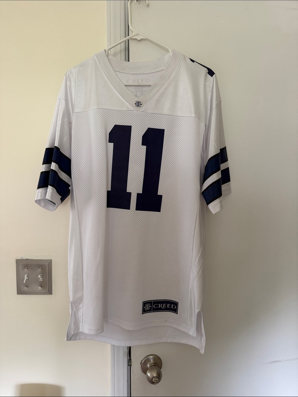 Creed Men’s White Scott Stapp Jersey with Navy #11